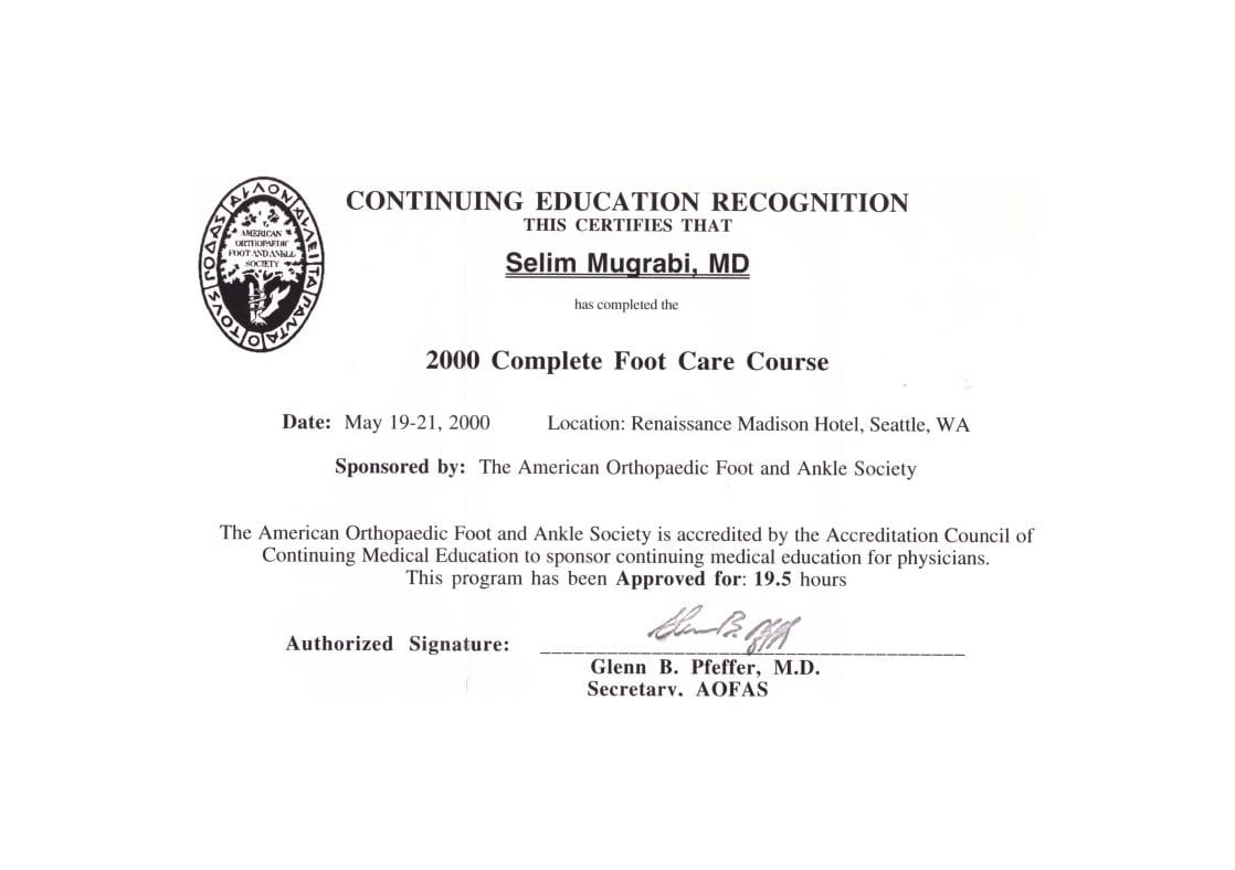 2000 AOFAS Complete Foot Care Course