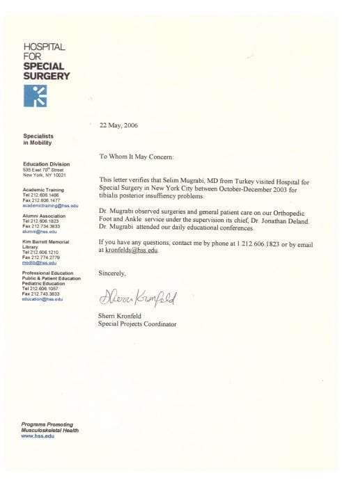 2006 Hospital for Special Surgery